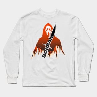 scream VI  (Scream 6)  scary horror movie graphic design by ironpalette Long Sleeve T-Shirt